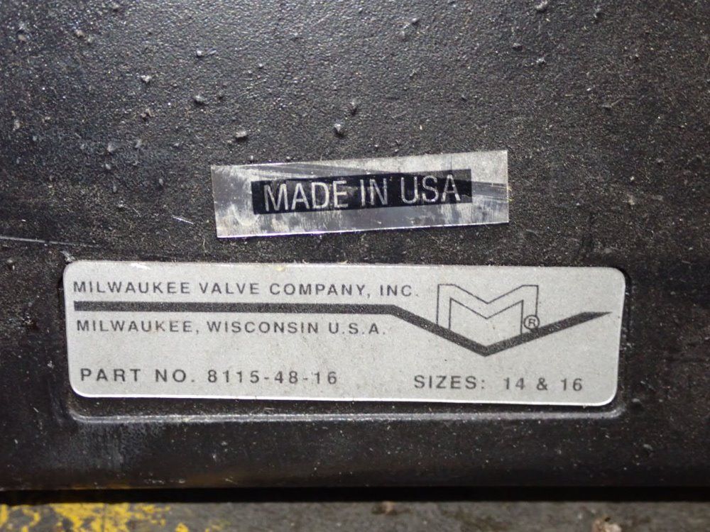 Milwaukee Valve Company 13" Valve - 8115-48-16