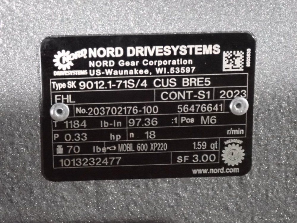 Nord .33 Hp Gear Drive