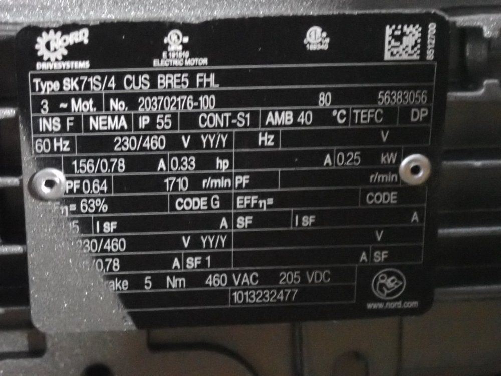 Nord .33 Hp Gear Drive