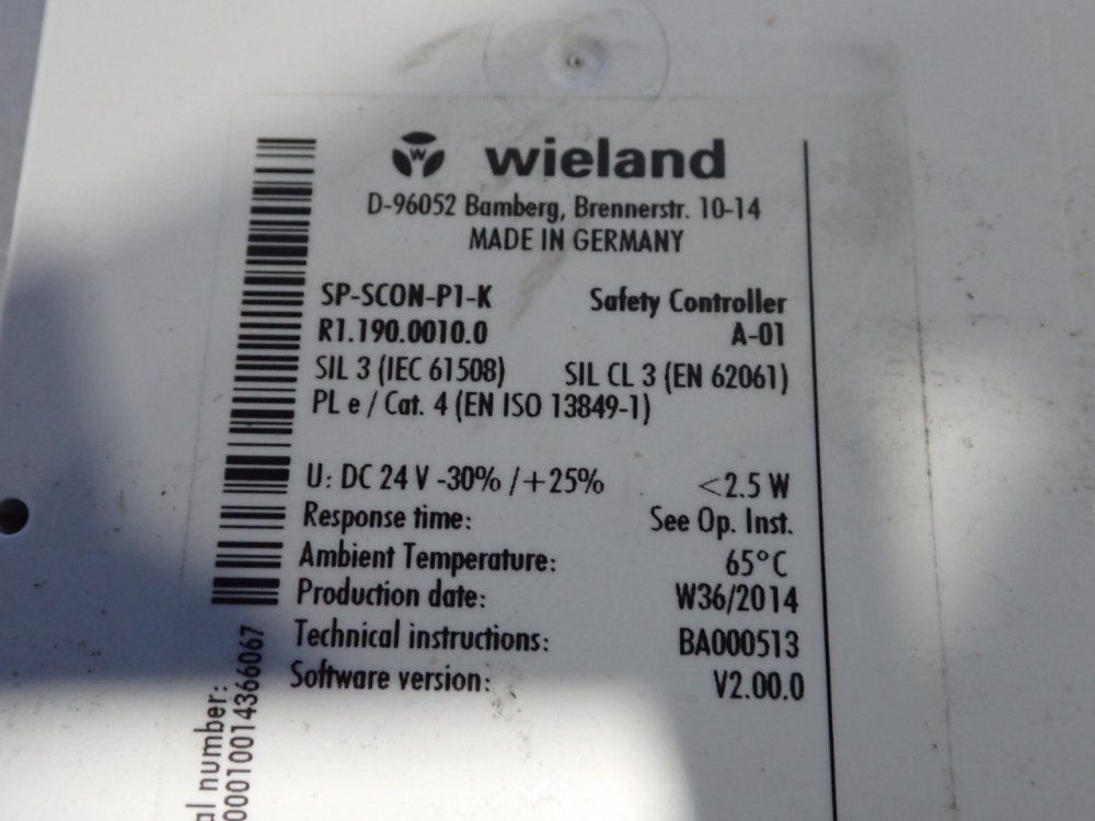 Wieland Safety Controller - Sp-scon-p1-k | HGR*24