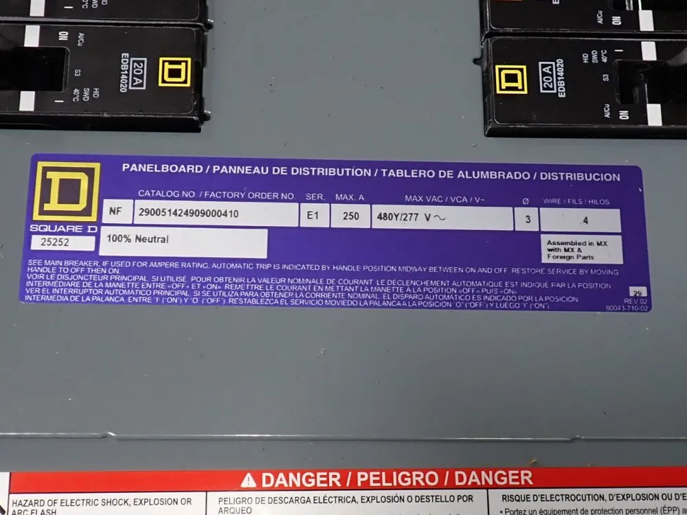 Square D Panelboard - 290051424909000410