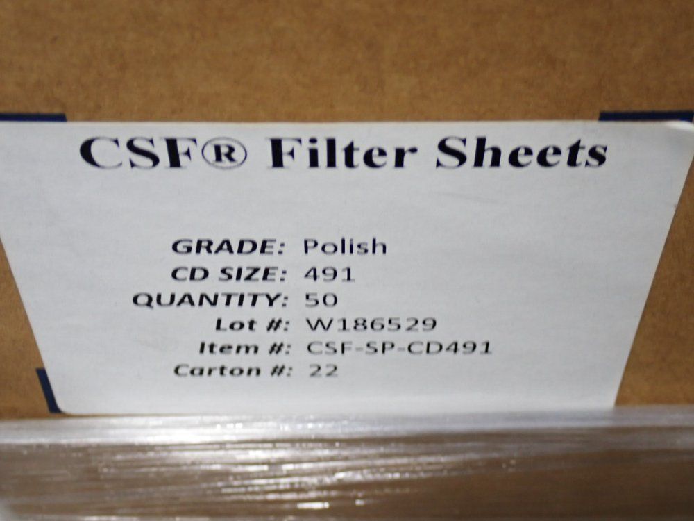 Gusmer Enterprises Csf Filter Sheets - Csf-sp-cd491