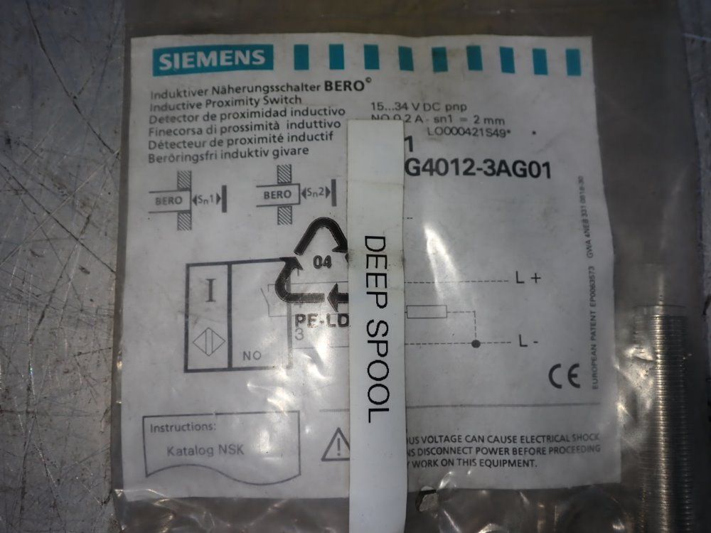 Siemens / Pepperl Flushs Inductive Proximity Switches