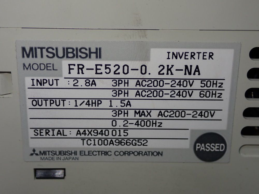 Mitsubishi Inverter - Fr-e520-0.2k-na