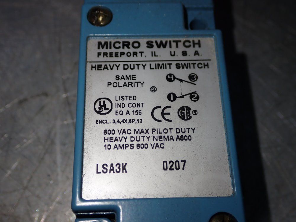 Honeywell Heavy Duty Limit Switch - Lsa3k