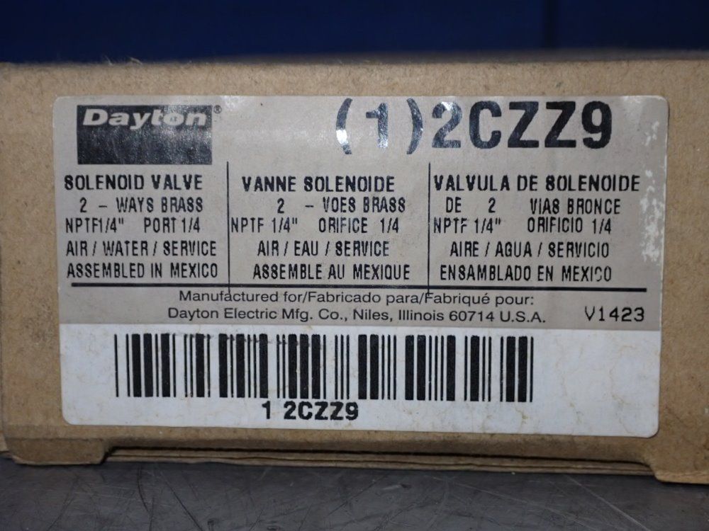 Dayton Solenoid Valve - (1) 2czz9