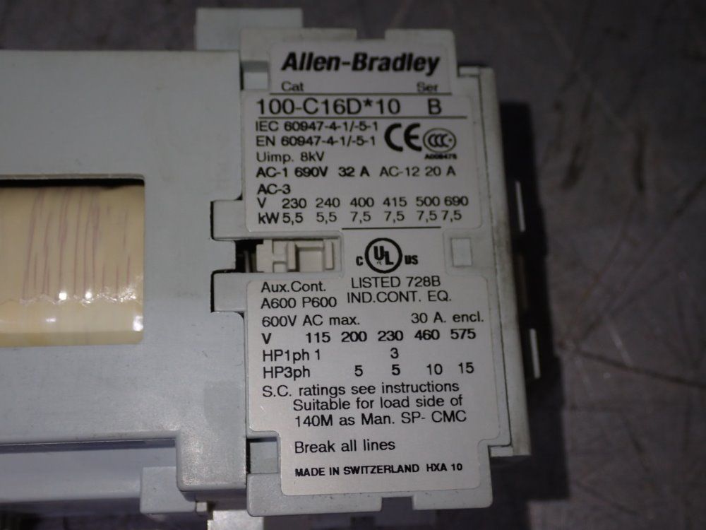 Allen Bradley Contactor - 100-c16dj10