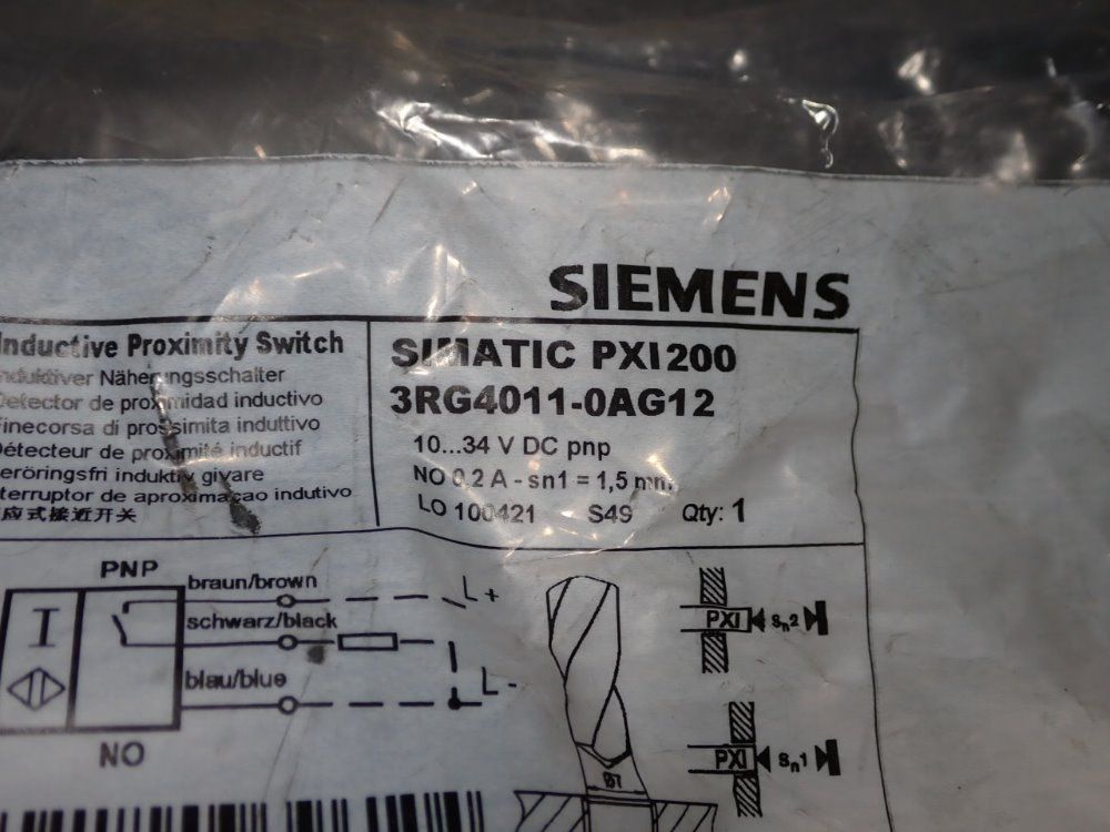 Siemens Inductive Proximity Switch - 3rg4011-0ag12