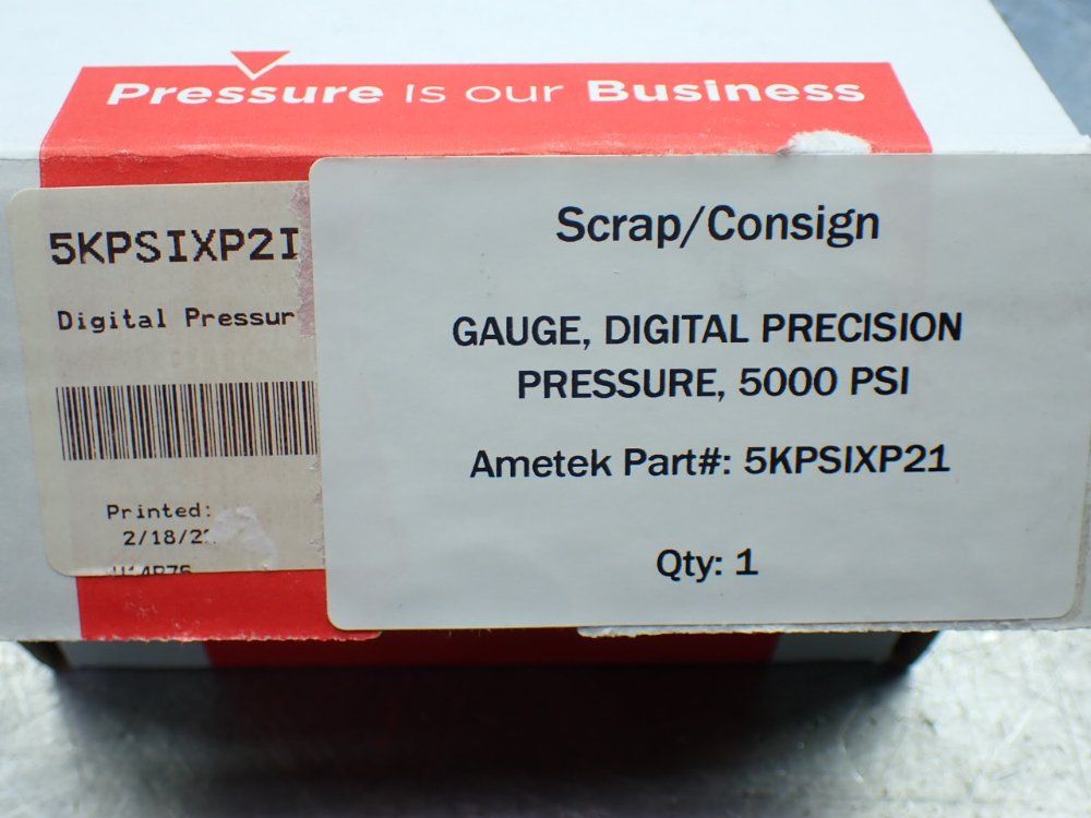 Ametek 5000psi Crystal Xp2i Digital Pressure Gauge - 5kpsixp21