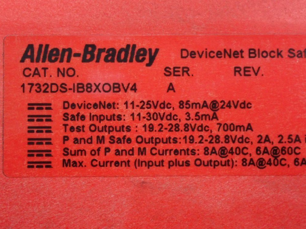 Allen Bradley Devicenet Armorblock Safety Combination Module - 1732ds-ib8xobv4