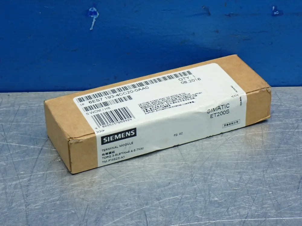 Siemens Terminal Module - 6es7193-4cc20-0aa0