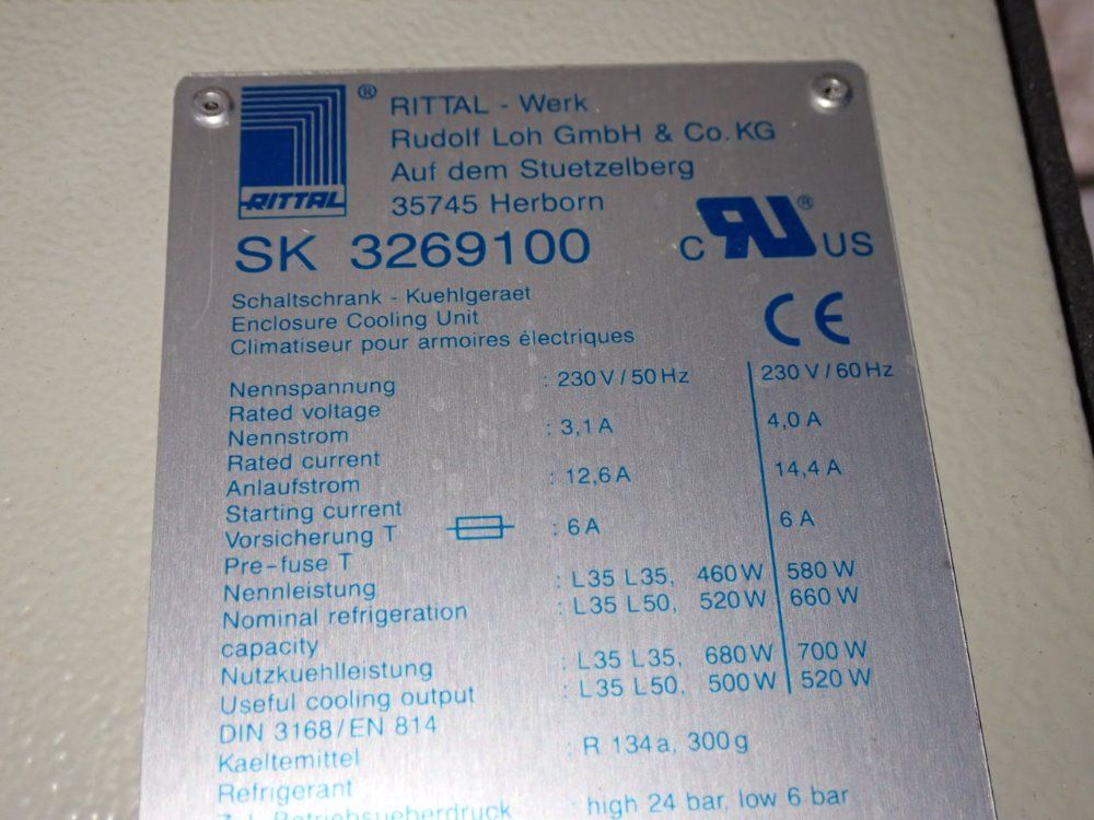 Rital Enclosure Cooling Unit - Sk 3269100