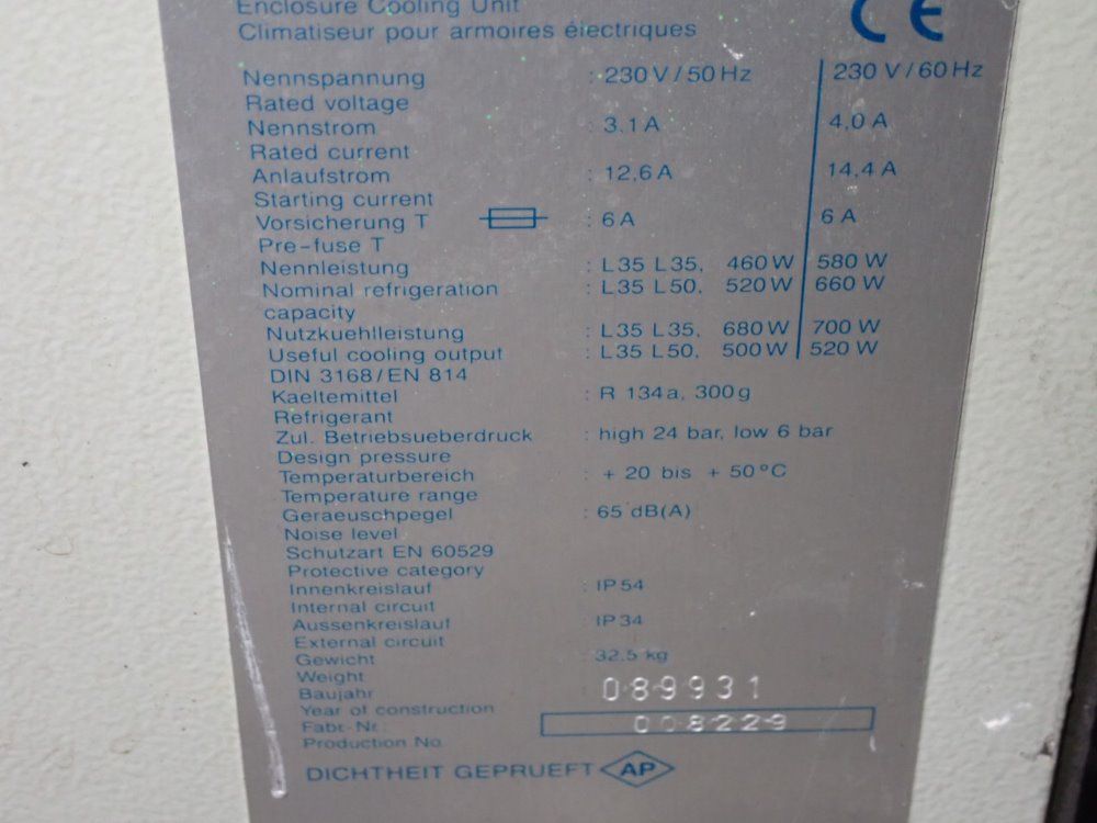 Rital Enclosure Cooling Unit - Sk3269100