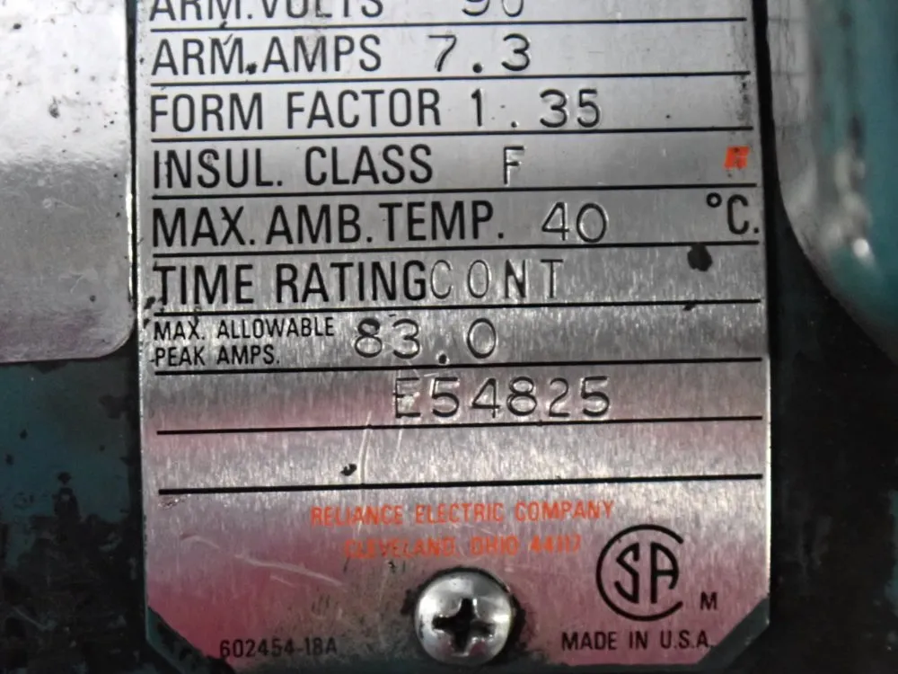 Reliance Electric 0.75 Hp Motor - T56h1022m-re