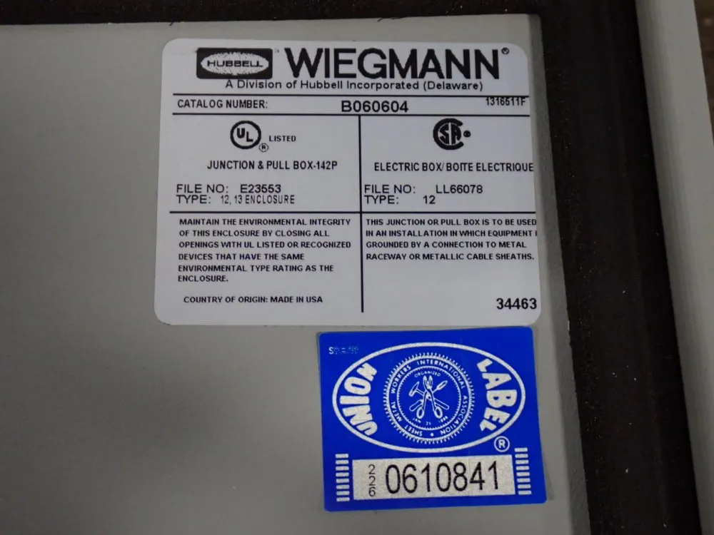 Wiegmann Junction & Pull Box - B060604