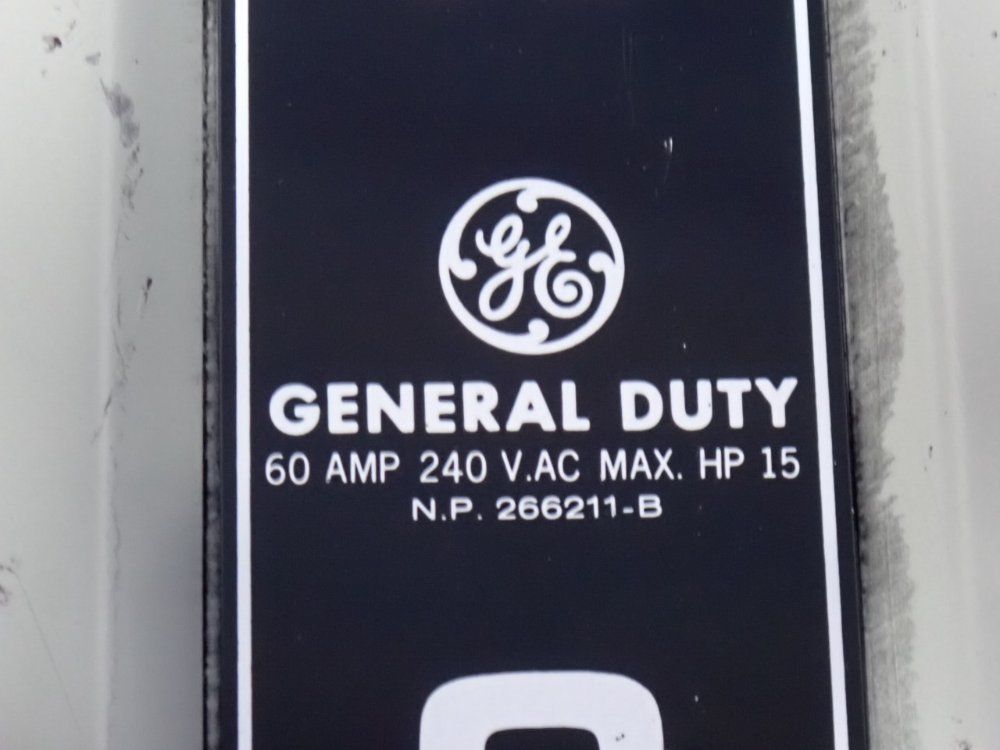 General Electric 60 Amp / 240 Vac Enclosed Switch - Tgn3322rh