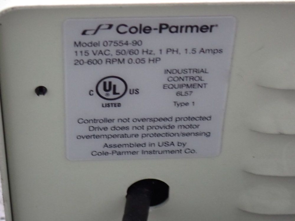 Cole-parmer 20-600 Rpm Peristaltic Pump - 07554-90