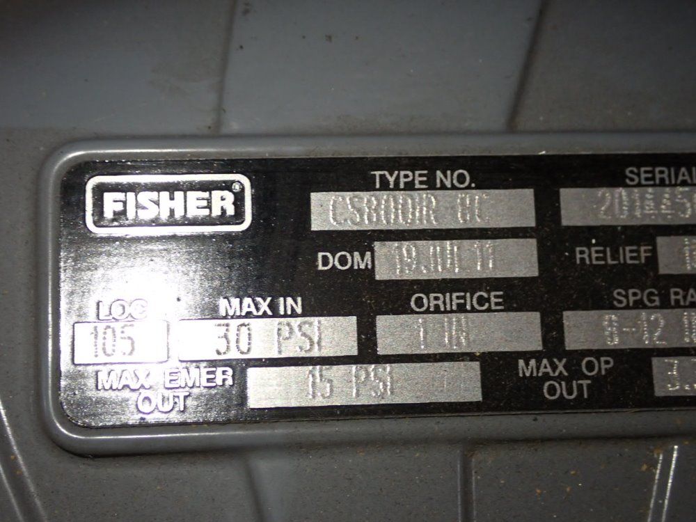 Fisher Regulator - Cs800ir-8c
