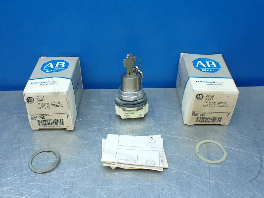 Allen-bradley 2, Selector Switches, 2 Position Cylinder Lock - 800t-h48