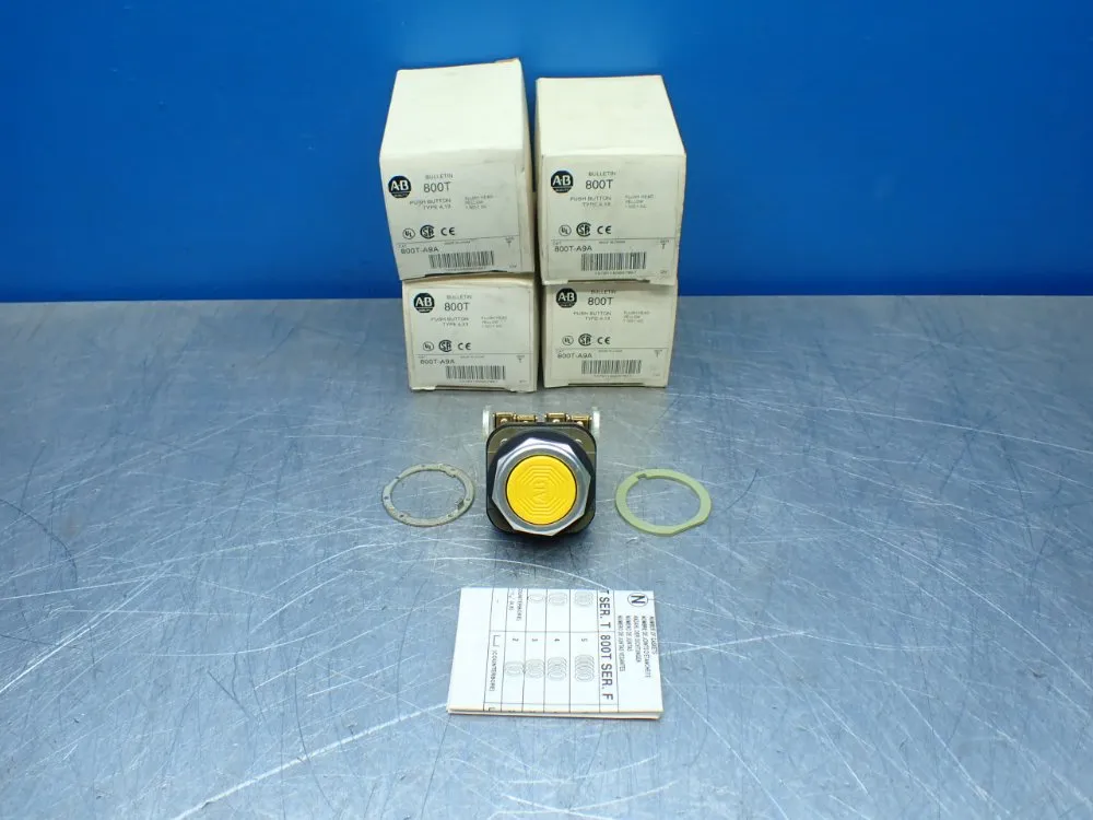 Allen-bradley 4, Push Buttons Yellow Head. - 800t-a9a