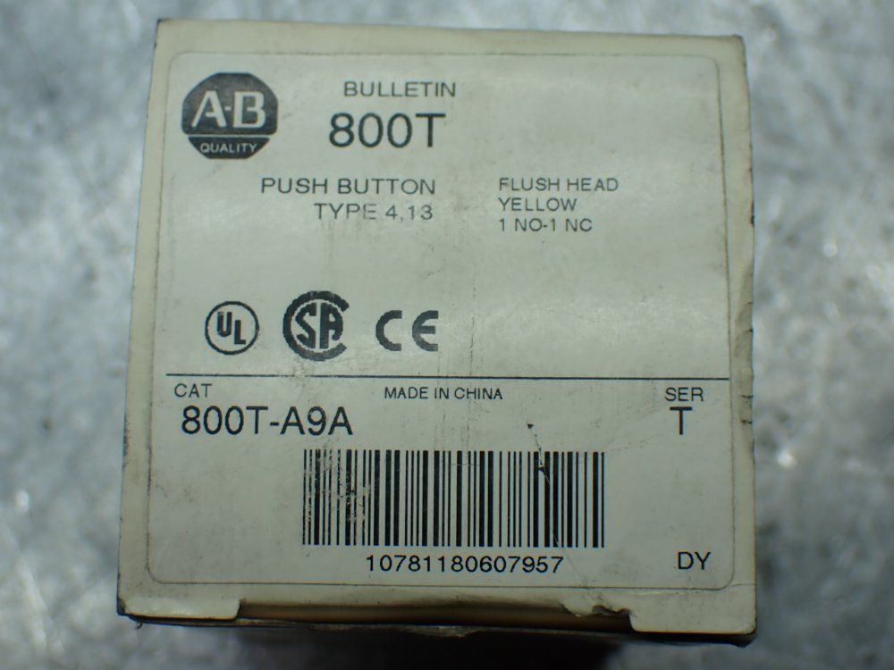 Allen-bradley 4, Push Buttons Yellow Head. - 800t-a9a