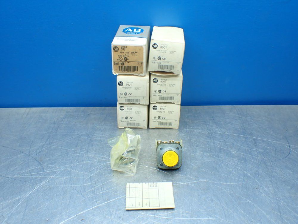 Allen-bradley 4, Push Buttons Yellow Head. - 800t-a9a