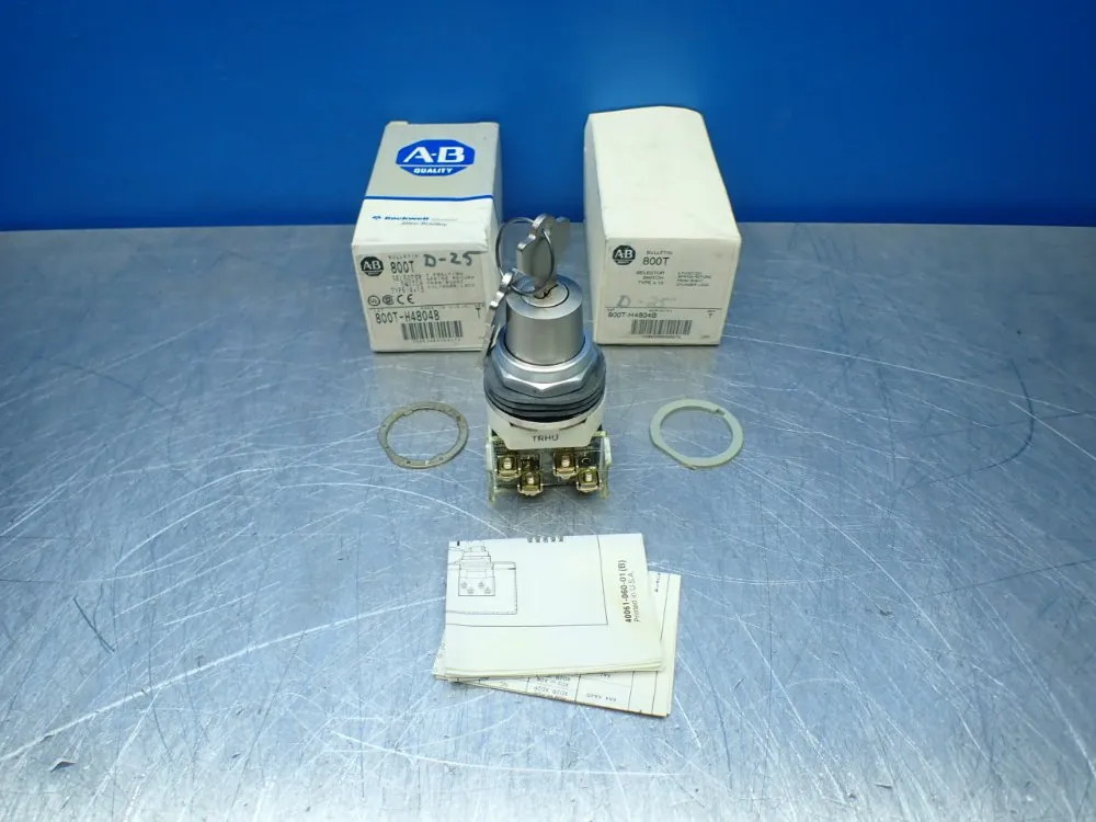 Allen-bradley 2, Selector Switches. 2-position Cylinder Lock - 800t-h4804b