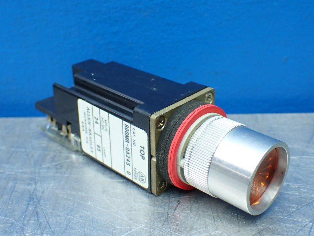Allen-bradley 3, Small Round Illuminated Push Buttons: Amber - 800mr-qa24aak