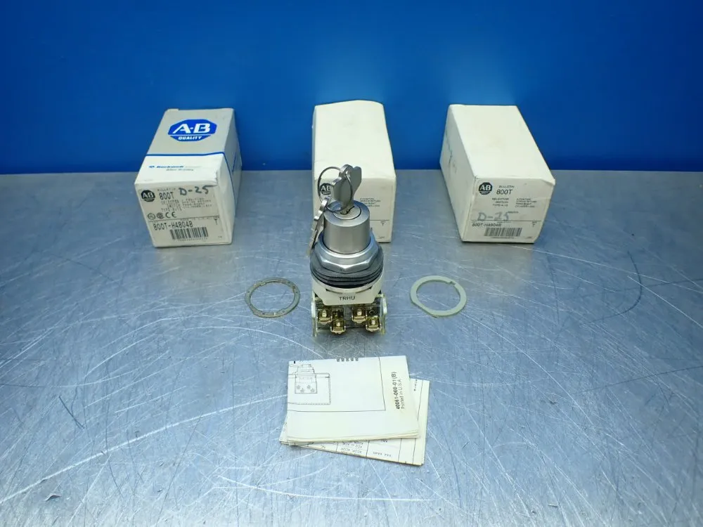 Allen-bradley 3, Selector Switches. 2-position Cylinder Lock - 800t-h4804b