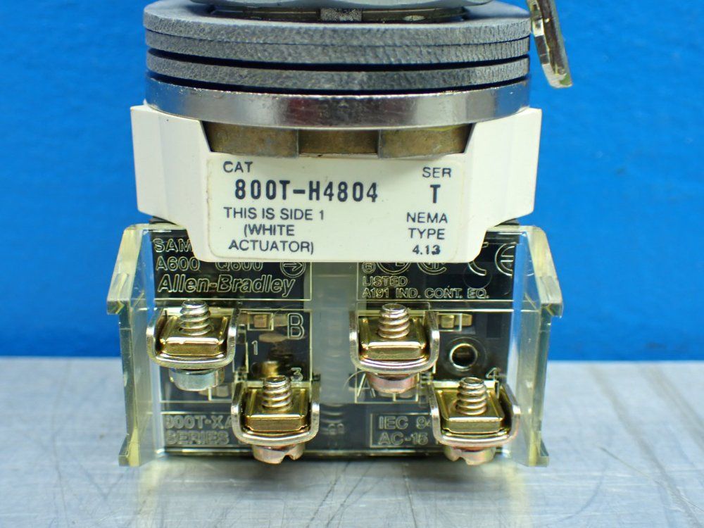 Allen-bradley 3, Selector Switches. 2-position Cylinder Lock - 800t-h4804b