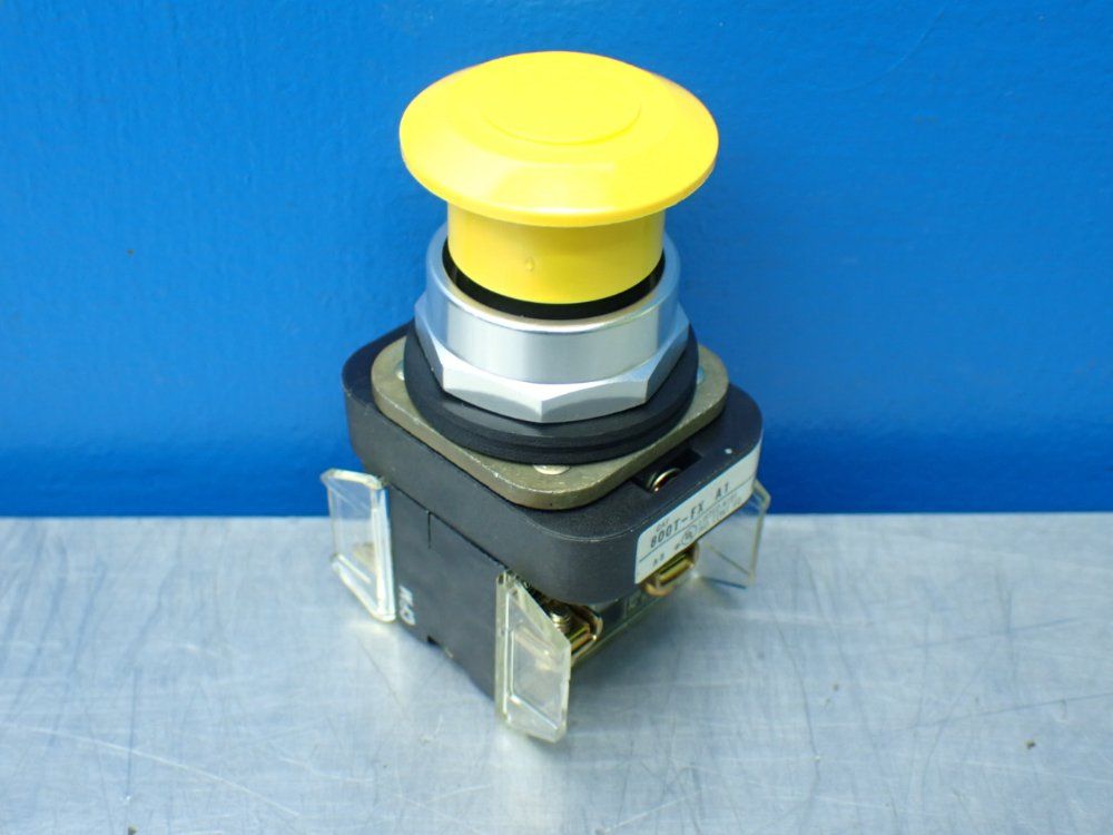 Allen-bradley 4, 2-position Push-pull Buttons, Yellow - 800t-fx9a1