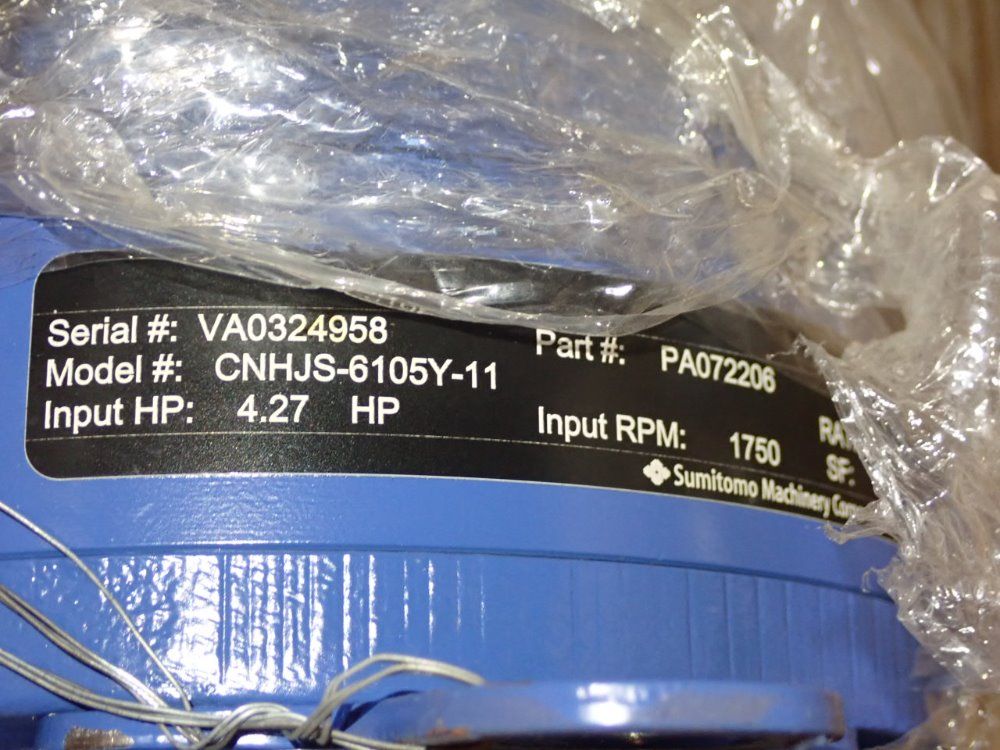 Sumitomo 11:1 Ratio Gear Reducer - Cnhjs-6105y-11