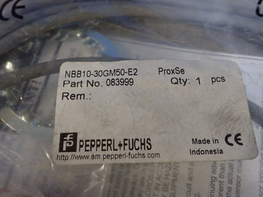 Pepperl+fuchs Proximity Sensor Switch - Nbb10-30gm50-e2