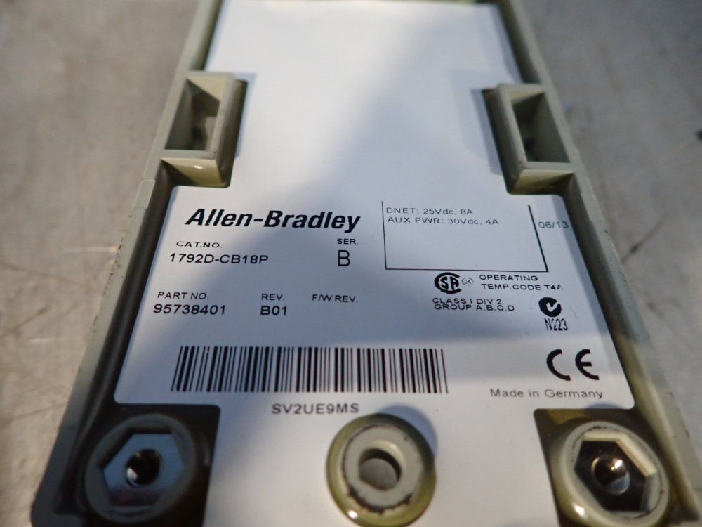 Allen Bradley Plc Module - 1792d-cb18p