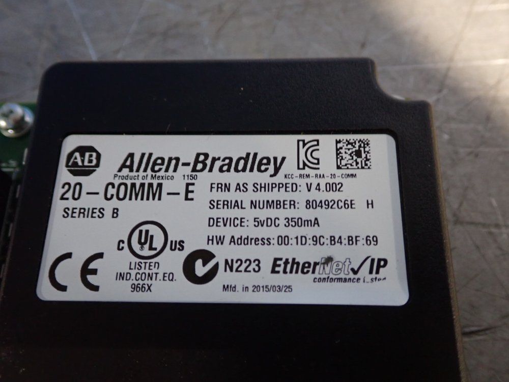 Allen Bradley Communications Adapter - 20-comm-e