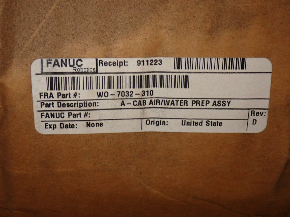 Fanuc Cab Air/water Prep Assembly - W0-7032-310