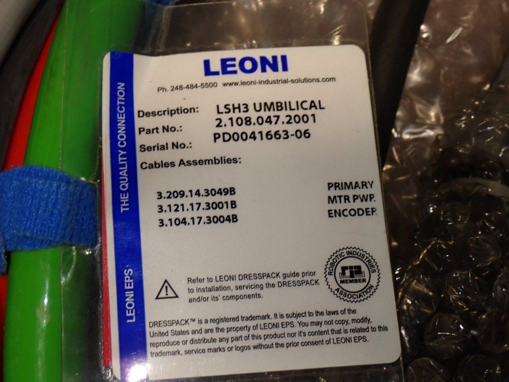 Leoni Umbilical Robotic Dresspack - 2.108.047.2001