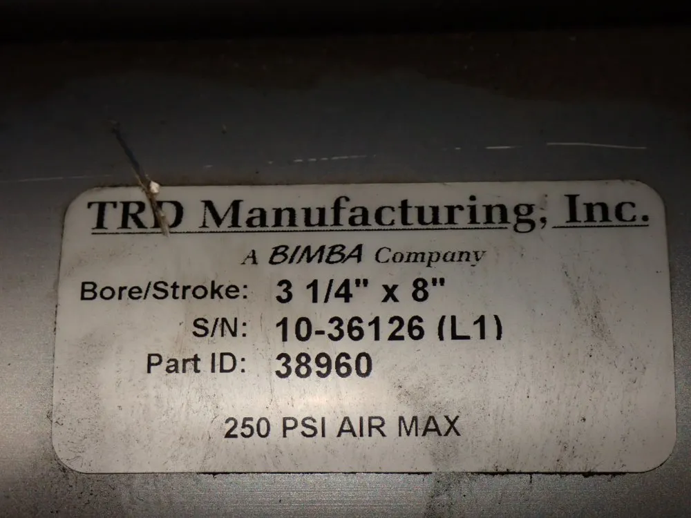 Trd Manufacturing 3-1/4"x8" Bore/stroke Pneumatic Cylinder - 38960