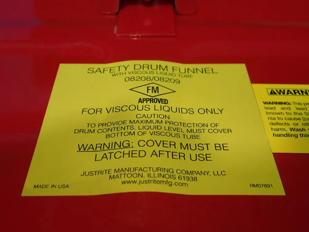 Justrite Safety Drum Funnel