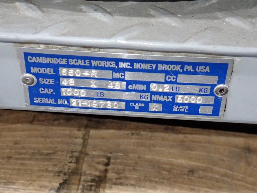Cambridge Scale Works Inc 1000 Lbs Floor Scale - 600-r