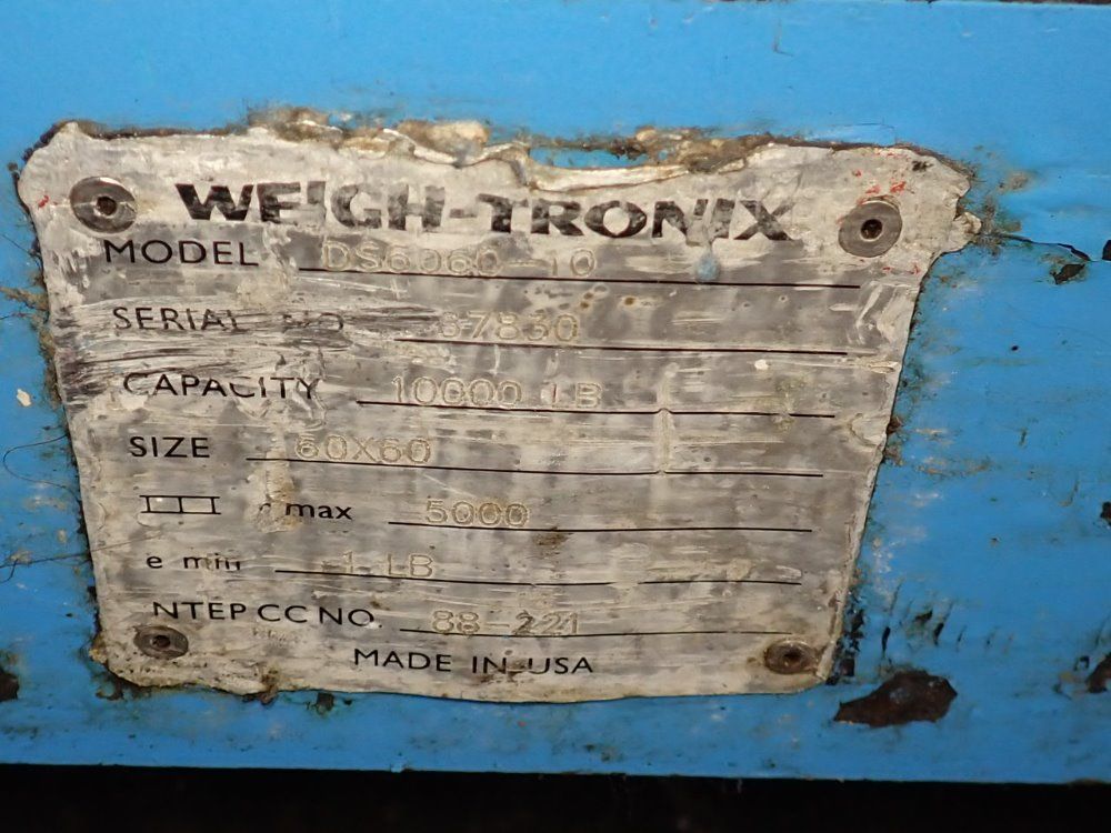 Weigh-tronix 10000 Lbs Floor Scale - Ds6060-10