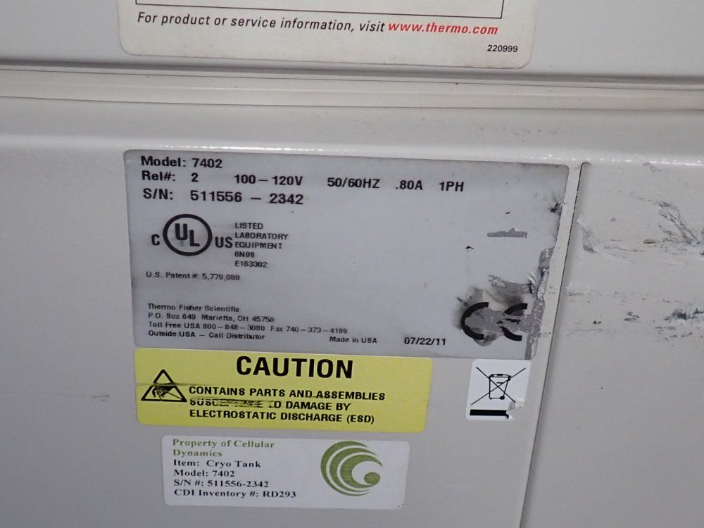 Thermo Fisher Scientific 24" Dia. X 34" Liquid Nitrogen Storage System - 7402