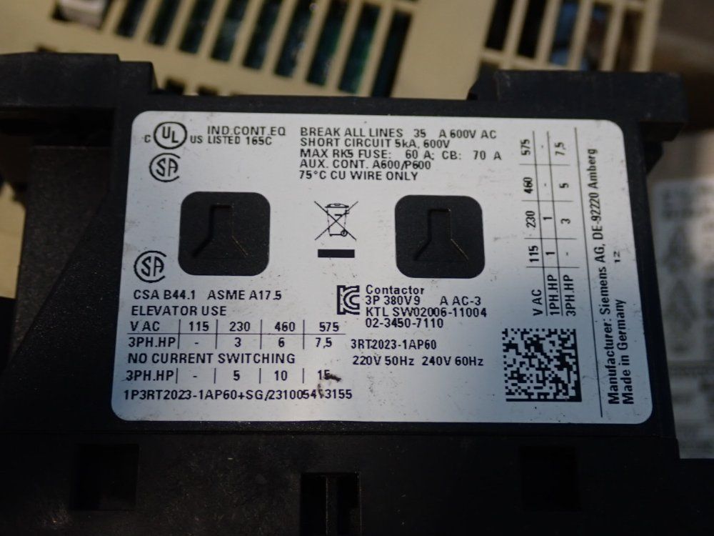 Allen Bradley, Yaskawa Electric, Netgear Servo Amplifier, Contactor, Ehternet Switch