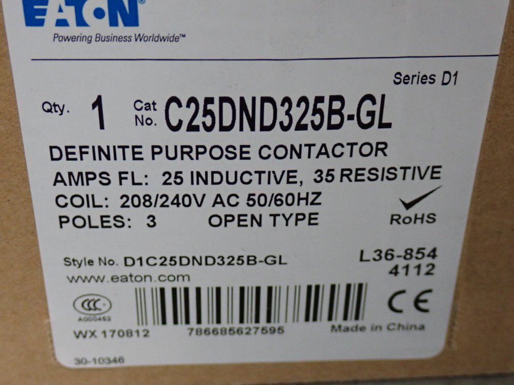 Eaton Contactor - C25dnd325b-gl
