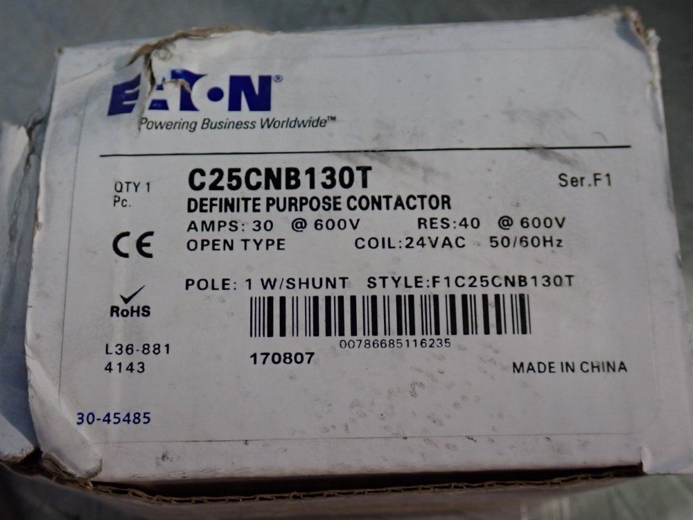 Eaton Contactor - C25cnb130t