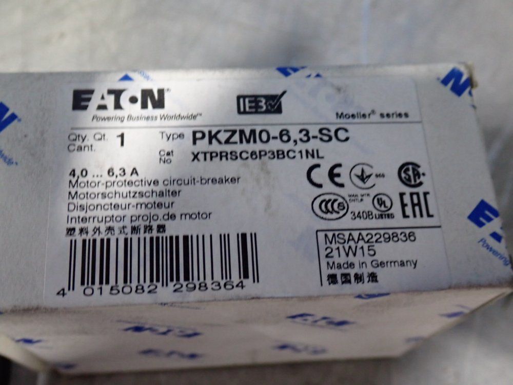 Eaton Circuit Breaker - Pkzm0-6,3-sc