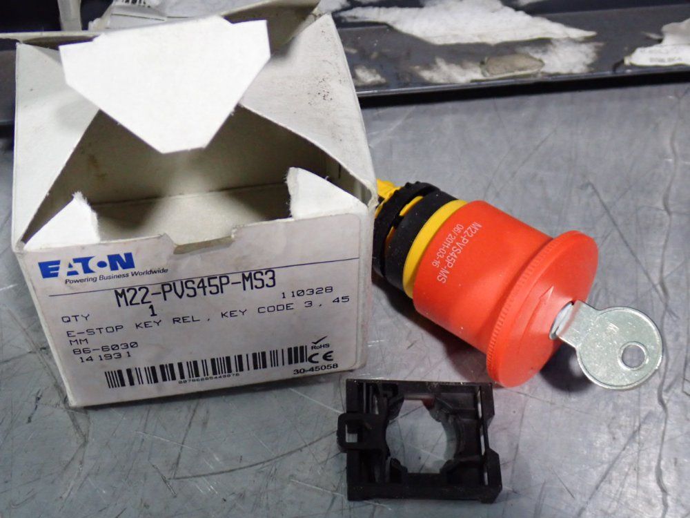 Eaton E-stop Pushbutton - M22-pvs45p-ms3