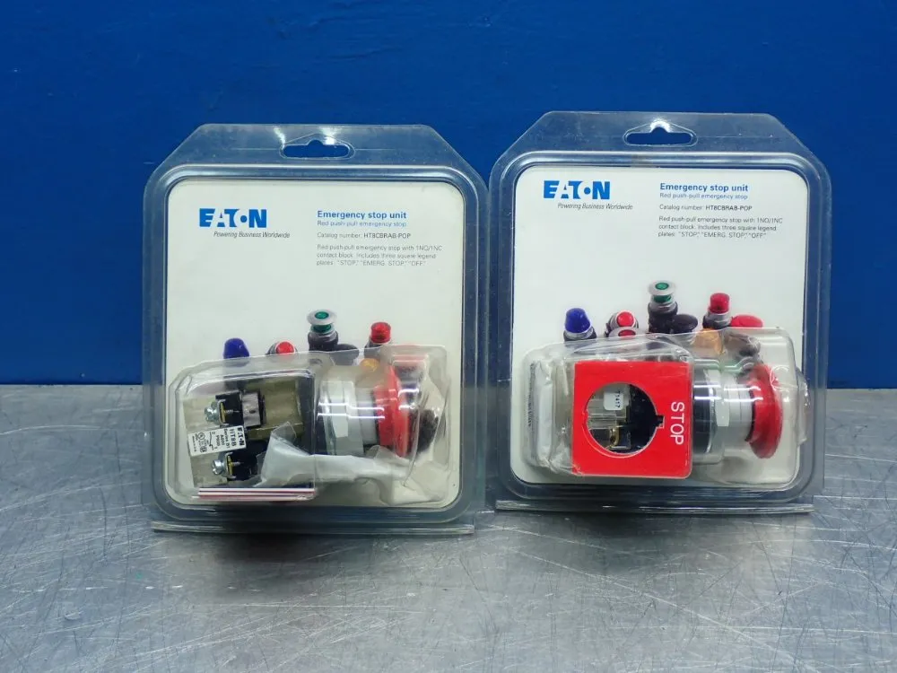 Eaton Series-a1 2-position Push-pull Emergency Stop Unit, 2pcs - Ht8cbrab-pop
