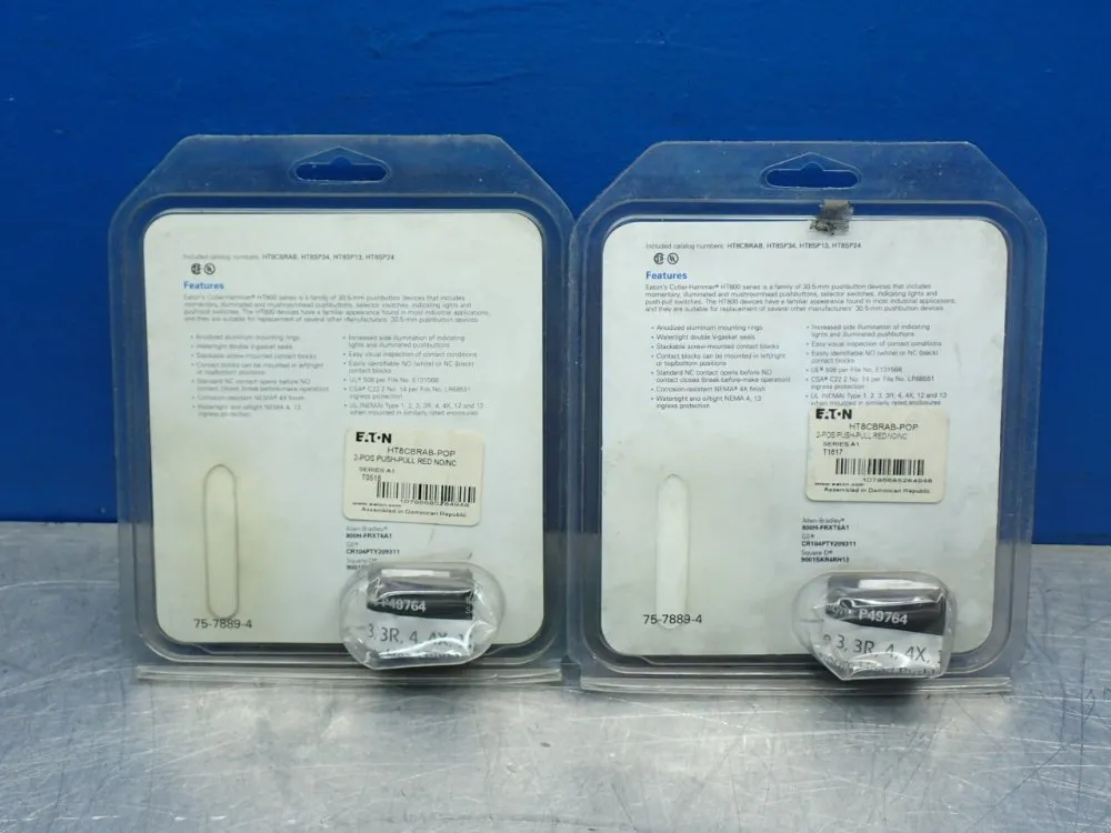 Eaton Series-a1 2-position Push-pull Emergency Stop Unit, 2pcs - Ht8cbrab-pop