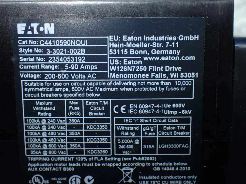 Eaton Motor Insight Solid Dstate Overload - C4410590noui